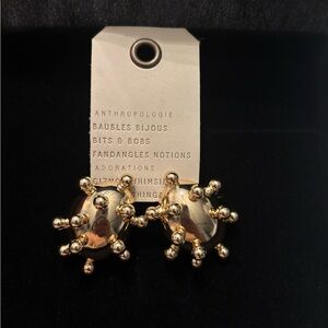 Anthropologie Gold Stud Earrings